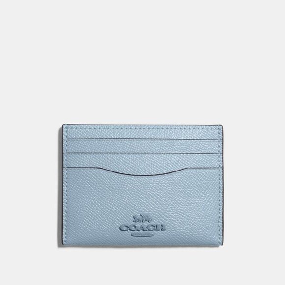 Coach Accessories - Coach Card Case Waterfall Blue, Crossgrain Leather